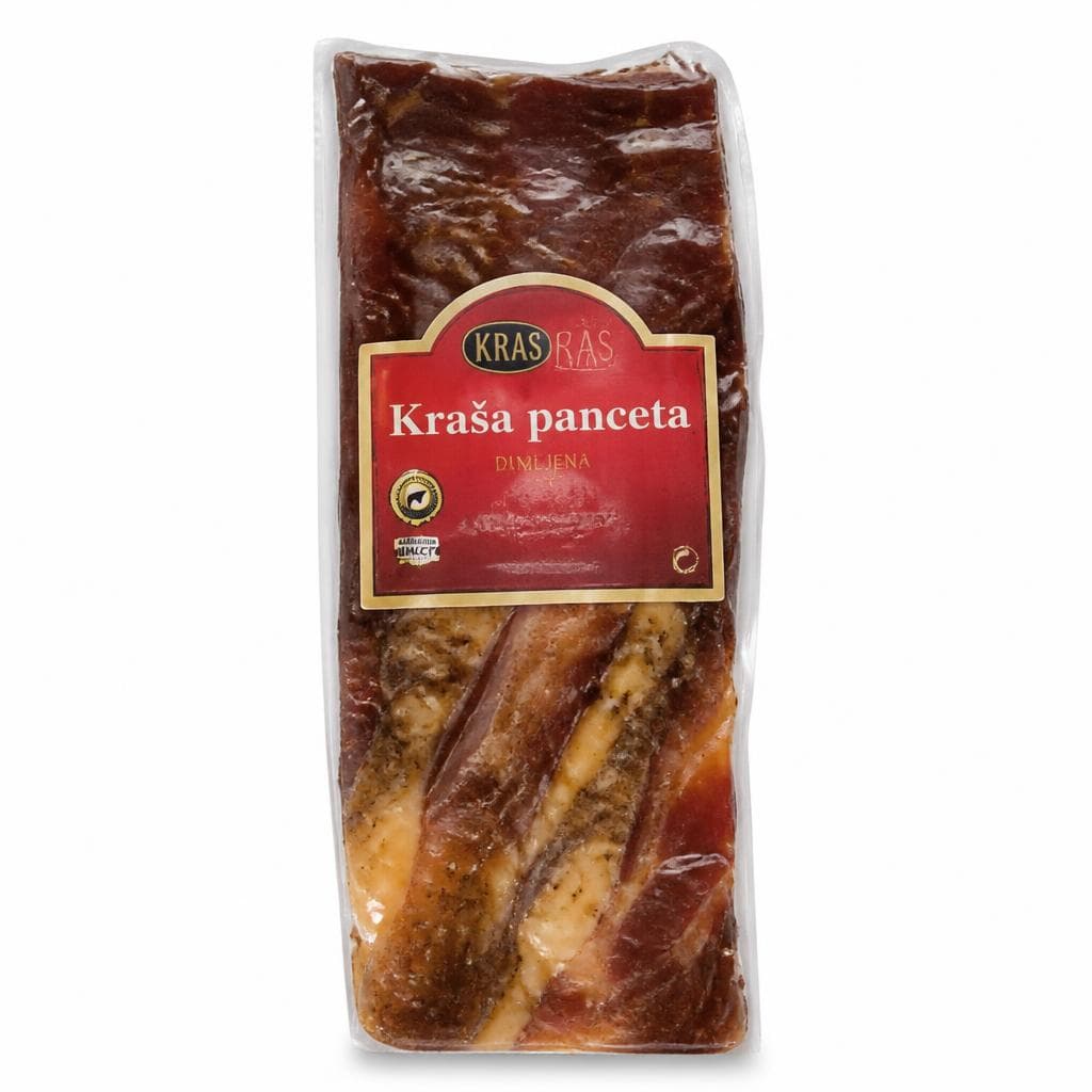 Dimljena kraška panceta Kras Akcija v trgovini E.Leclerc