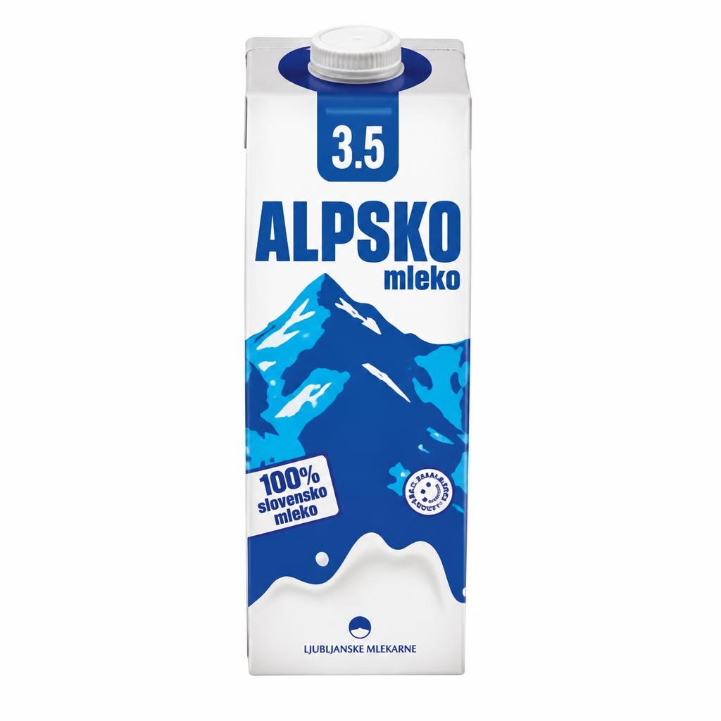 Alpsko mleko 1 l Akcija v trgovini E.Leclerc