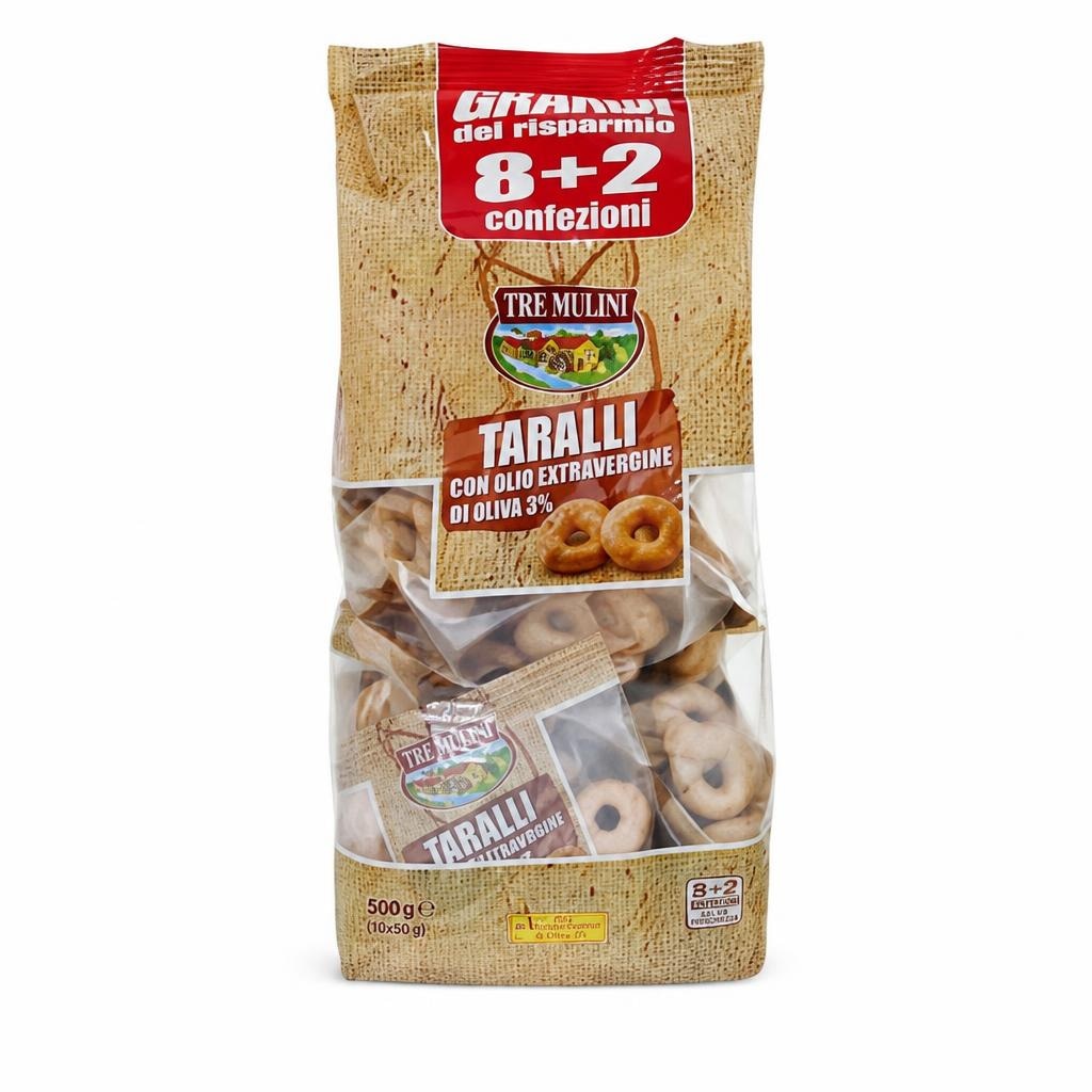 Prigrizek Taralli 10 x 50 g Tre Mulini Grandi Akcija v trgovini Eurospin