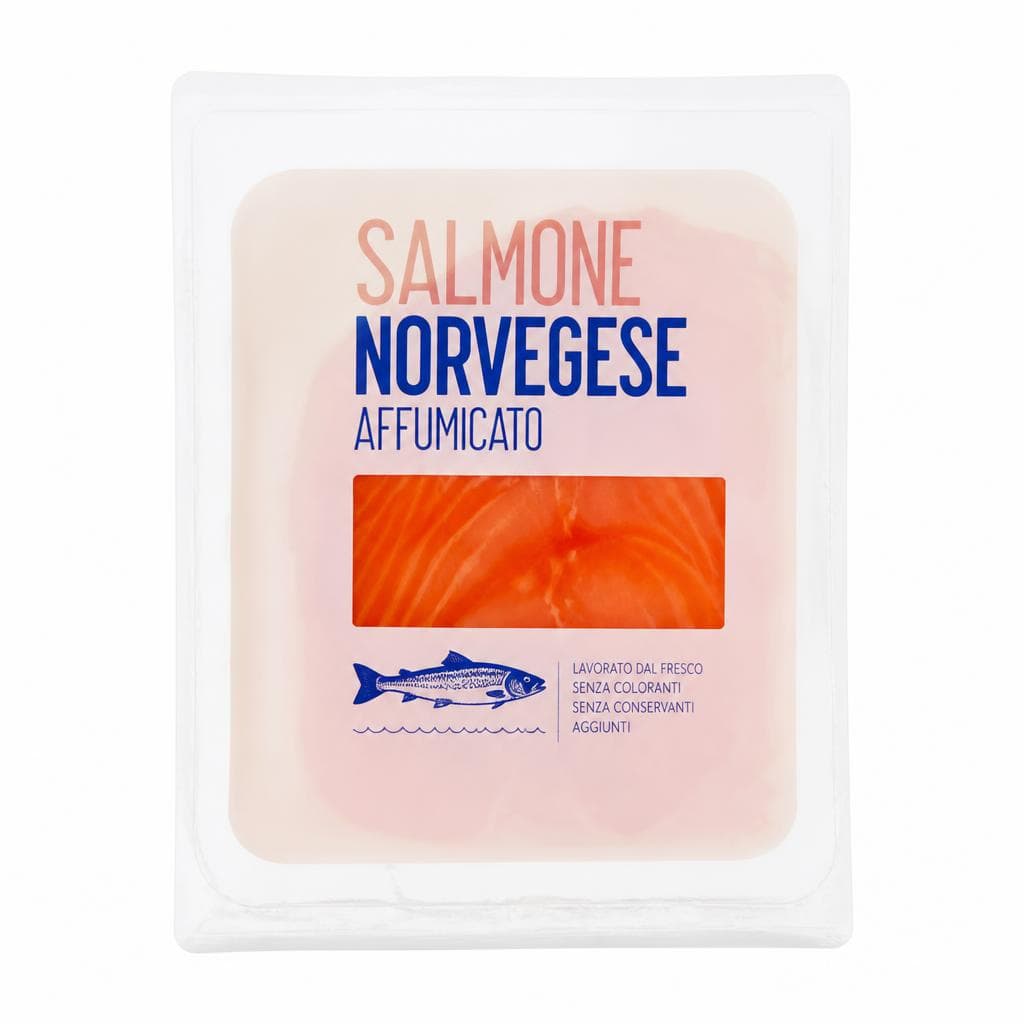 Dimljen norveški losos 150 g Salmone Norvegese Akcija v trgovini Eurospin
