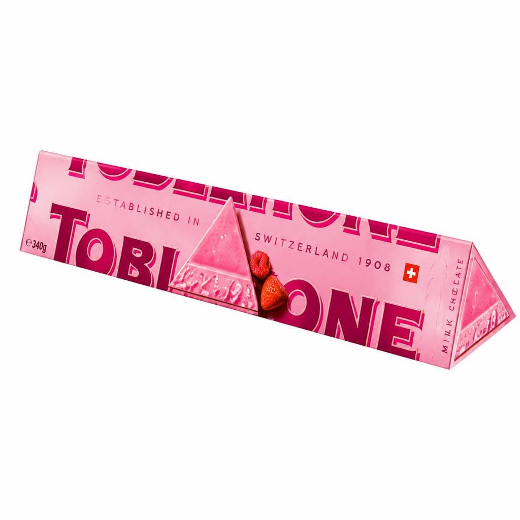 Toblerone Pink Crush bela čokolada z okusom jagode in maline 340 g Akcija v trgovini Regal Shop