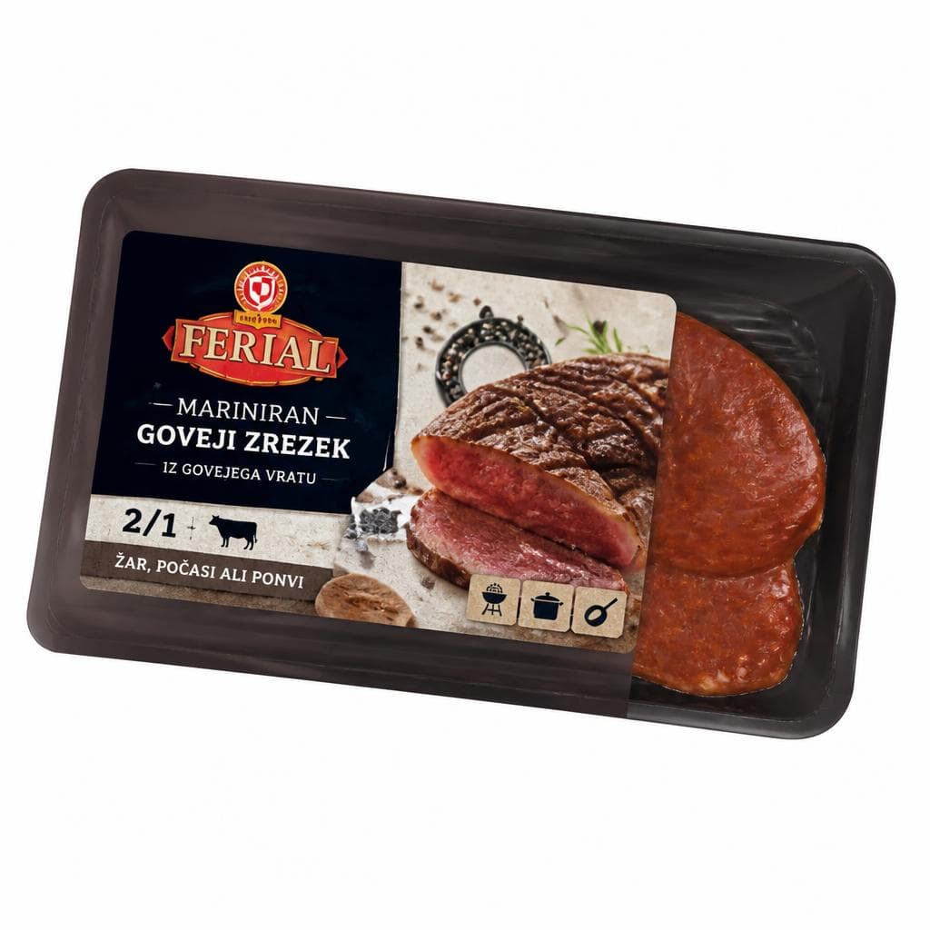 Ferial mariniran goveji zrezek 240 g Akcija v trgovini E.Leclerc