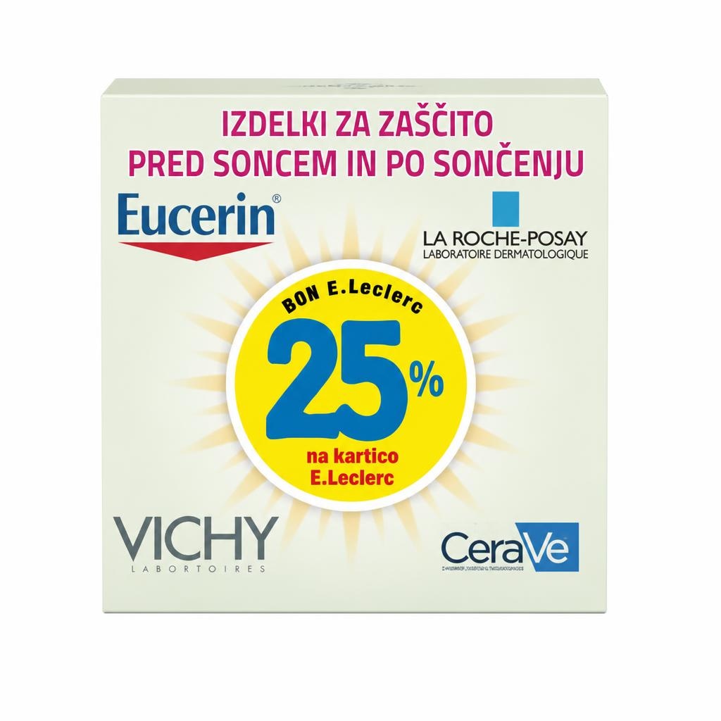 Izdelki za zaščito pred soncem in po sončenju Akcija v trgovini E.Leclerc