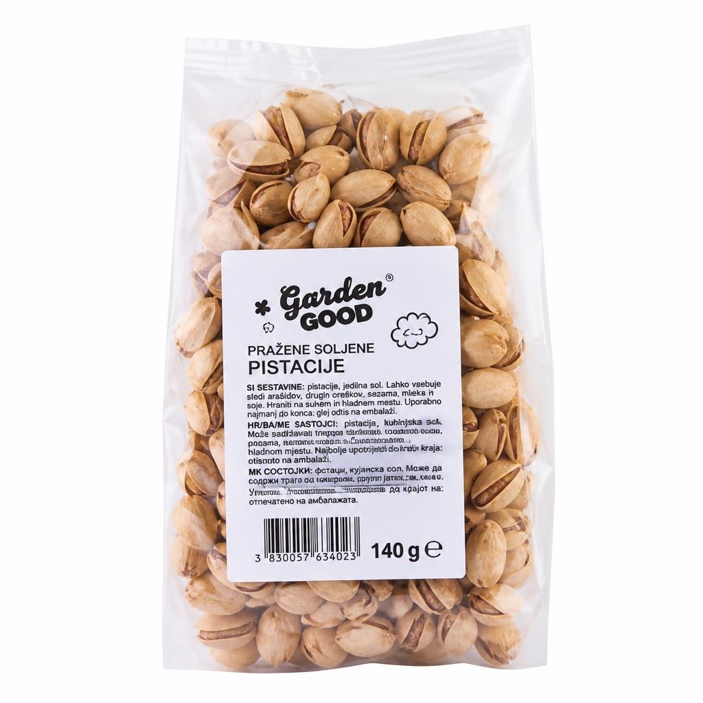 Pražene soljene pistacije Garden Good 300 g - Akcija v trgovini Mercator