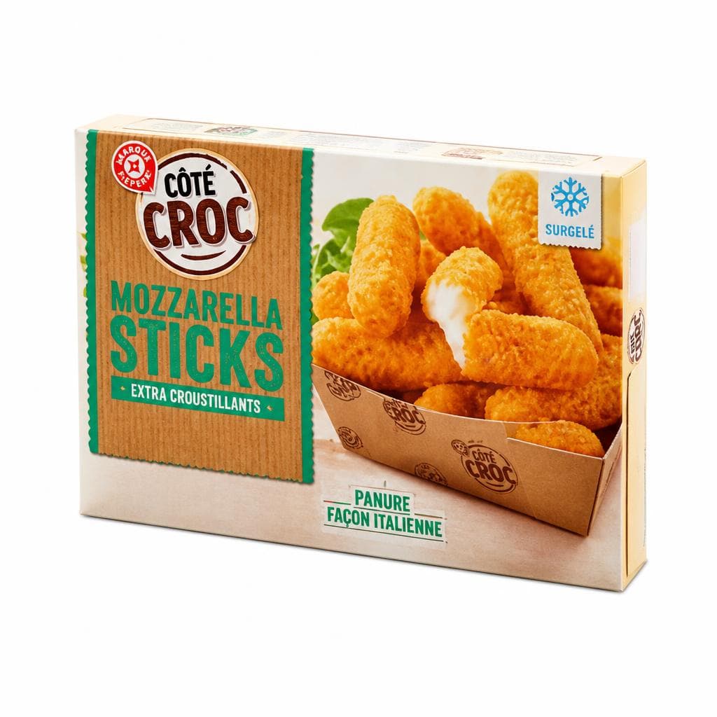 Panirane palčke mozzarelle Côte Croc 250 g Akcija v trgovini E.Leclerc