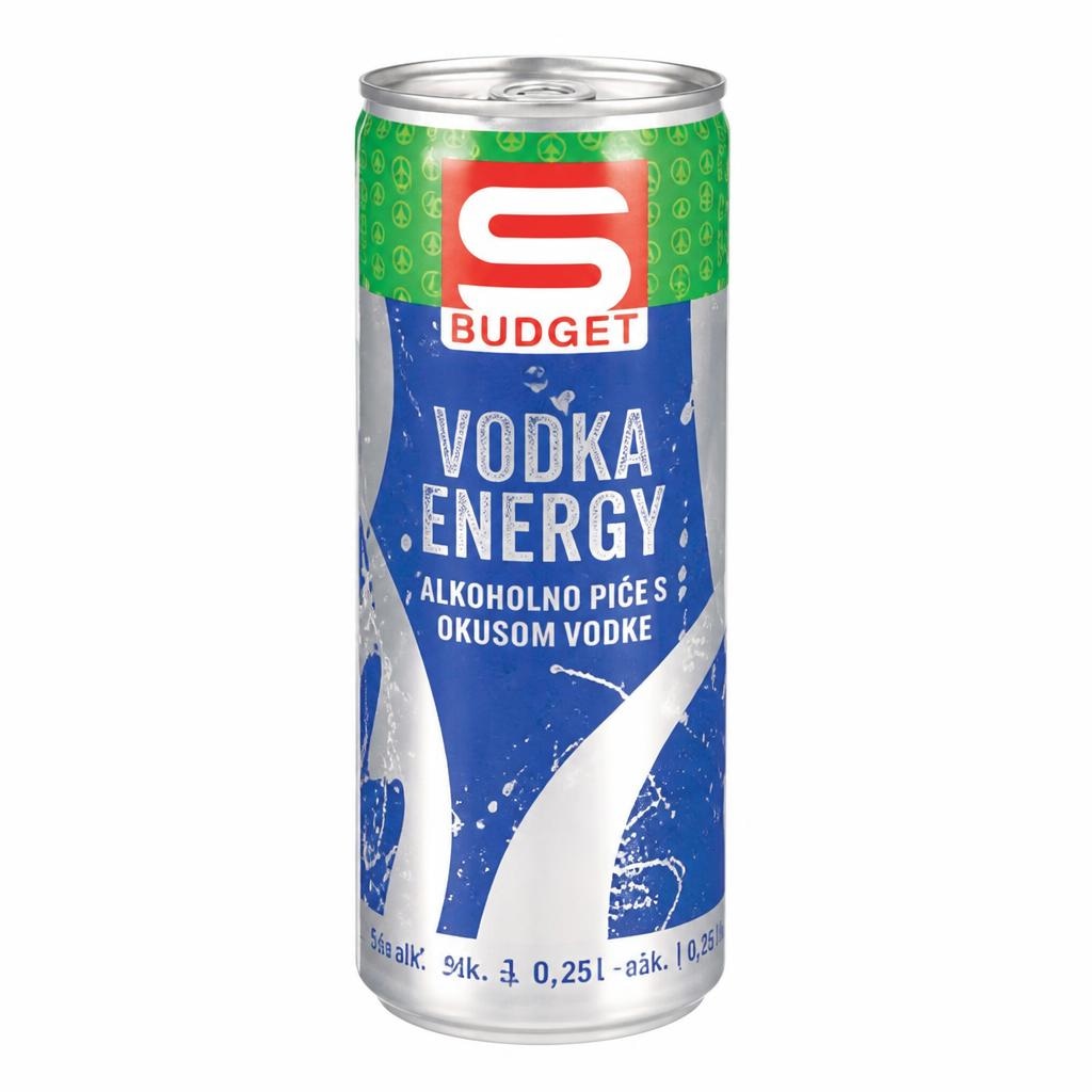 S Budget Alkoholna pijača Vodka Energy 0,25 l - Akcija v trgovini Spar