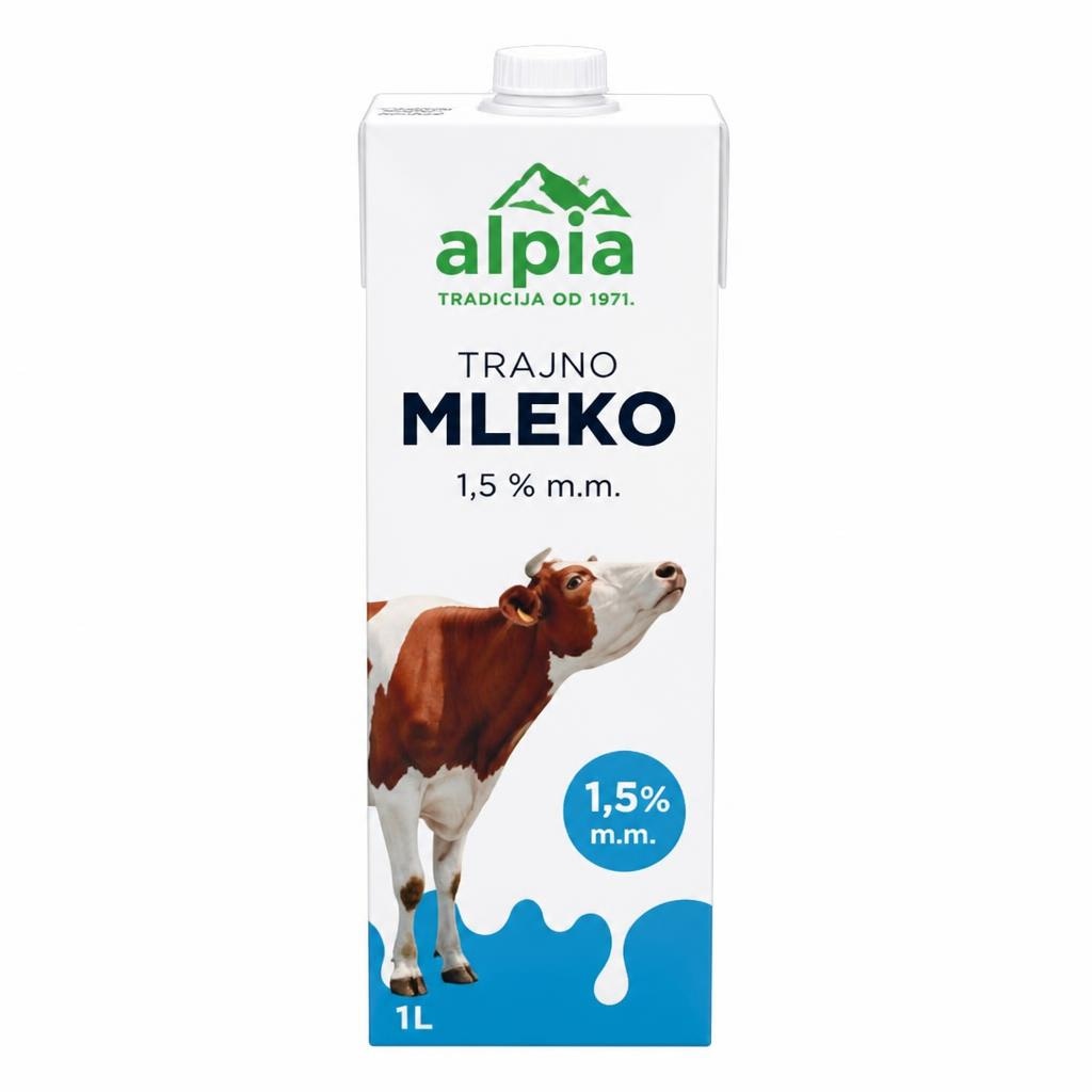 Trajno mleko Alpia 1 L Akcija v trgovini Jager
