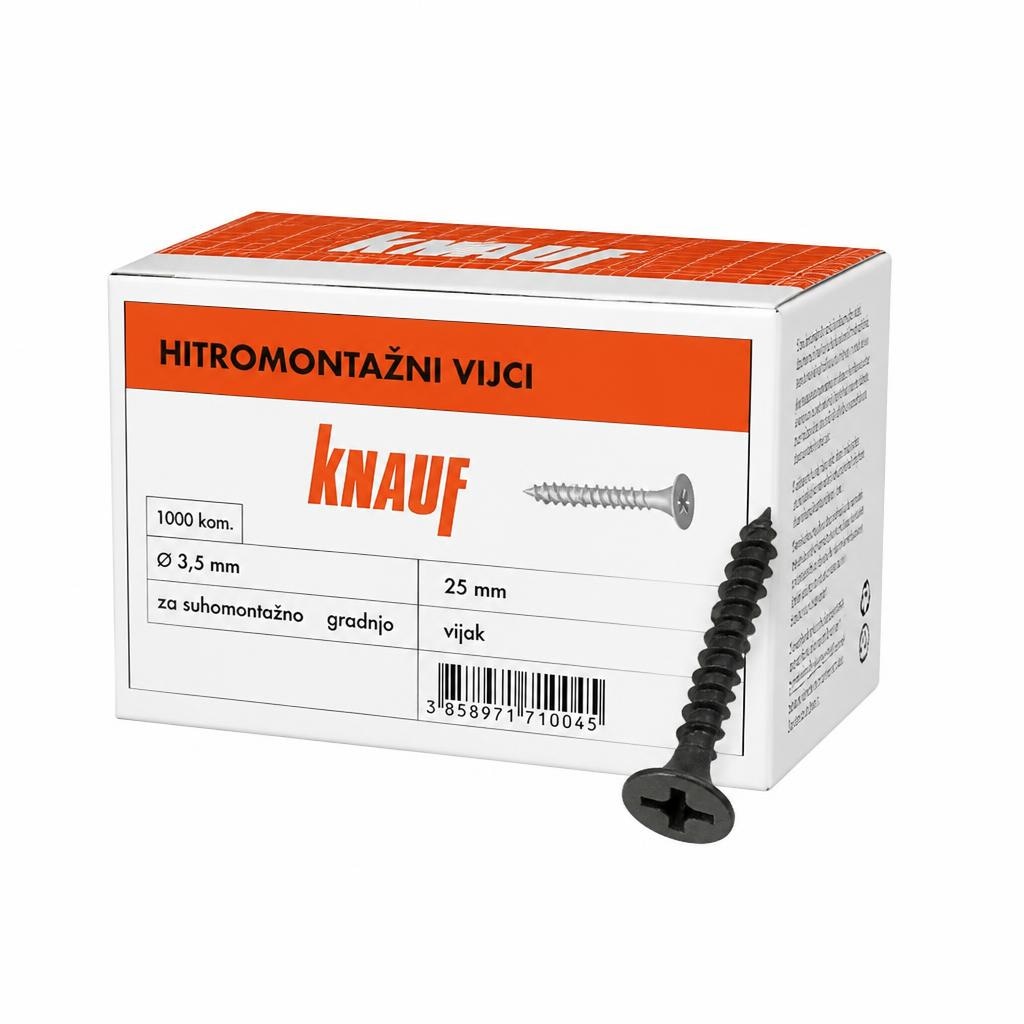 Hitromontažni vijaki 1.000 kosov, Ø 3,5 mm, d 25 mm Akcija v trgovini Bauhaus