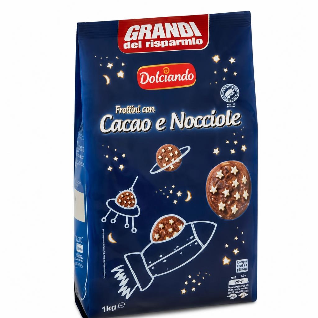 Grandi Kekse Frollini s kakavom in lešniki 1 kg - Akcija v trgovini Eurospin