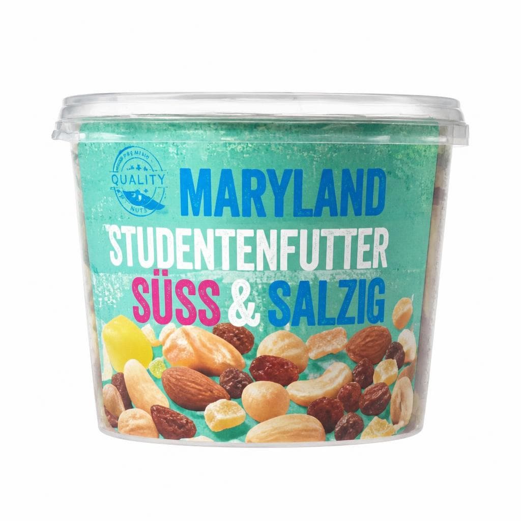 Maryland študentska hrana praženi in soljeni oreščki, sladko suho sadje 275 g Akcija v trgovini Regal Shop