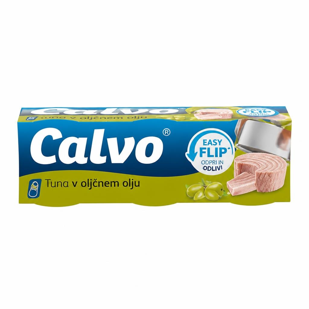 Calvo tuna v oljčnem olju 4 x 65 g Akcija v trgovini Tuš