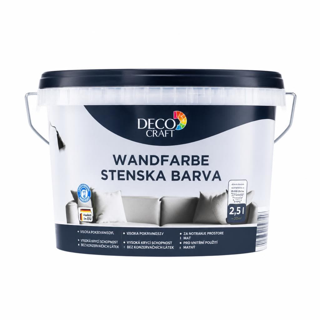 Deco Craft stenska barva Wandfarbe Stenska Barva 2,5 l Akcija v trgovini Hofer