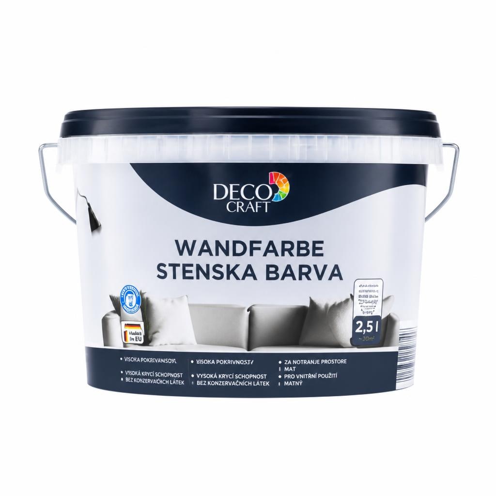 Deco Craft stenska barva Wandfarbe Stenska Barva 2,5 l Akcija v trgovini Hofer