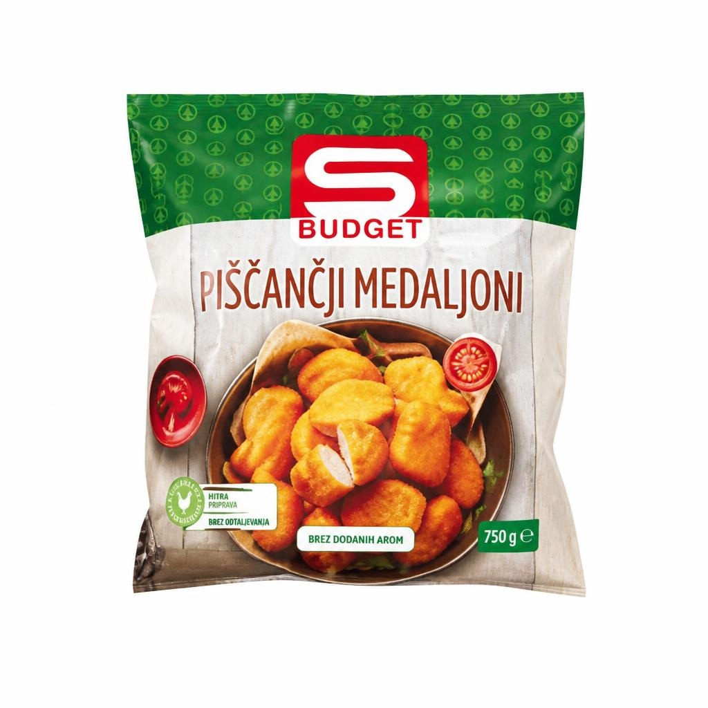 Piščančji medaljoni 750 g S-BUDGET Akcija v trgovini Spar