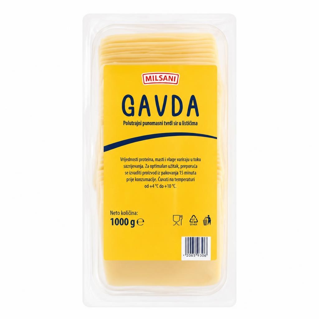 Milsani Gavda v rezinah 1 kg - Akcija v trgovini Hofer
