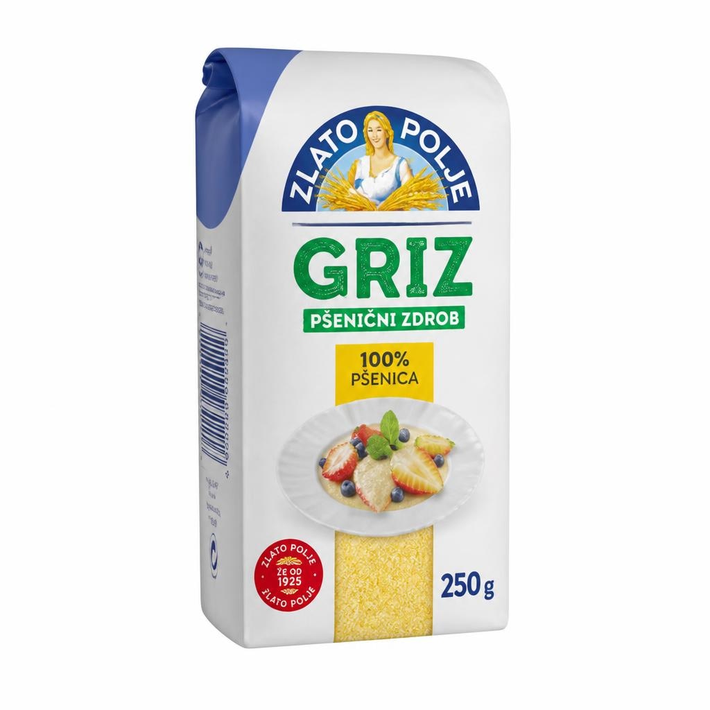 Ves pšenični zdrob Zlato Polje 250g - Akcija v trgovini E.Leclerc