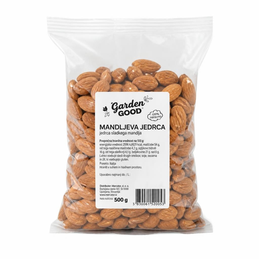 Mandljeva jedrca Garden Good 500 g Akcija v trgovini Mercator