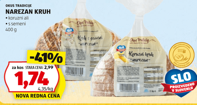 OKUS TRADICIJE Narezan kruh - Hofer katalog