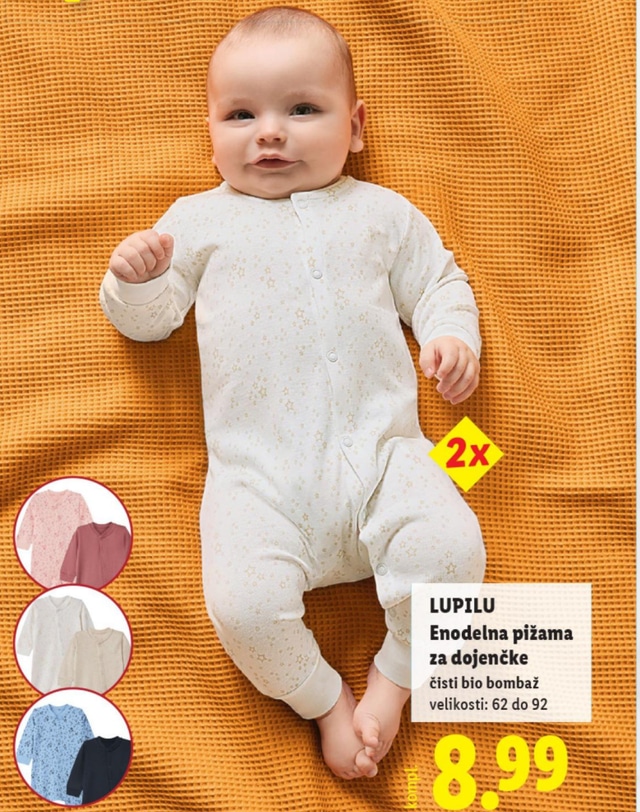 LUPILU Enodelna pižama za dojenčke - Lidl katalog