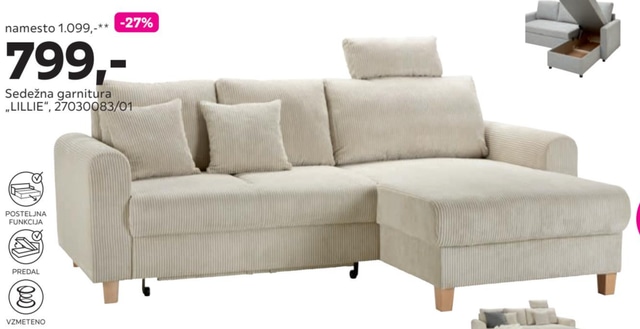 Sedežna garnitura „LILLIE