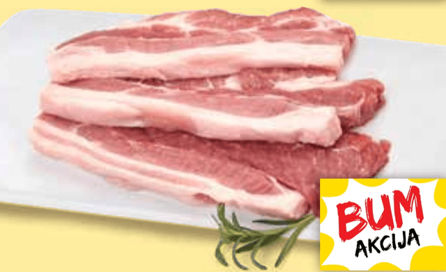 Svinjska rebra brez kosti in kože