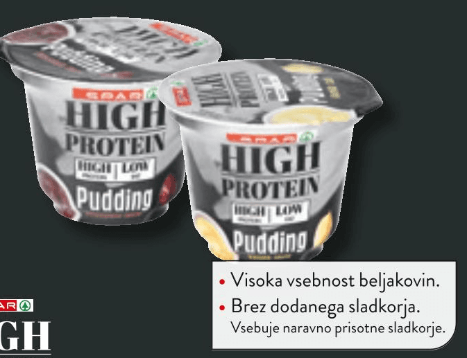 Instant Pudding Spar SPAR HIGH PROTEIN Pudding: Akcija (Spar) 08.10